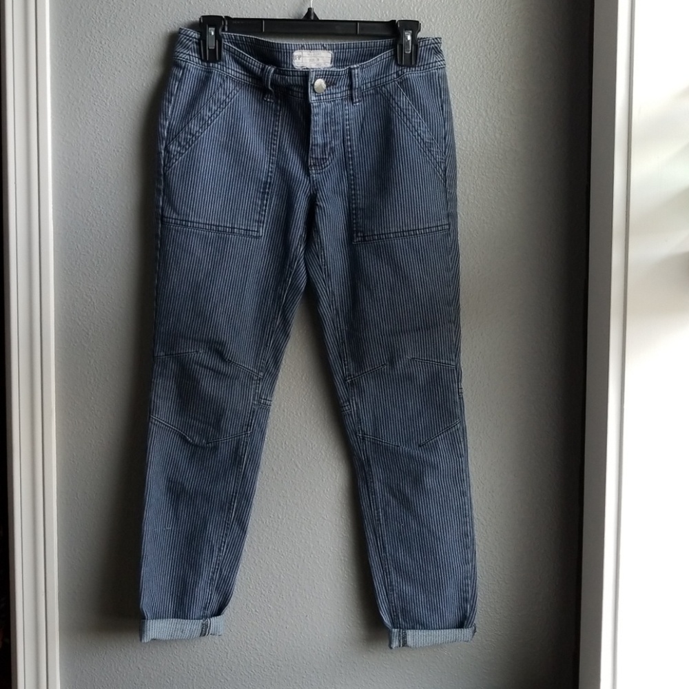 Free people railroad striped denim